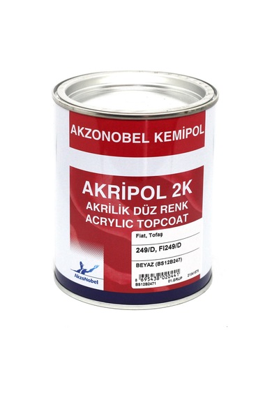 Akzonobel Akripol 2k Düz Renk-beyaz-249/d - Fı249/- 1 Lt.