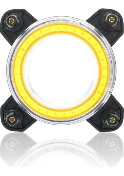 Sanel 12v-24v Led Far Mercekli Kısa Hüzme Gündüz Sürüş Ledli Yuvarlak 90 110 Mm