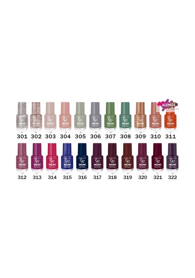 Wow Nail Color No: 02 - Parlak Bitişli Mini Oje 6 Ml Diğer