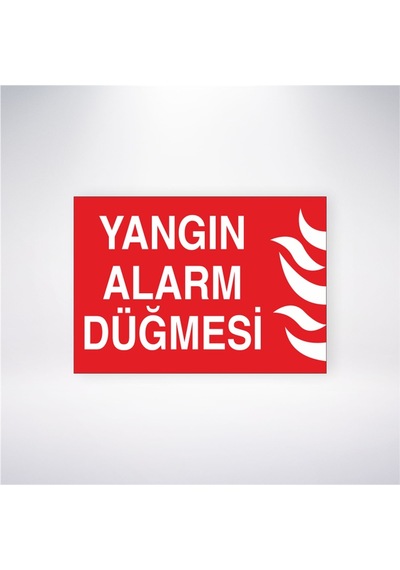 Yangın Alarmı Düğmesi 21x28 Arkası Yapışkanlı Sticker