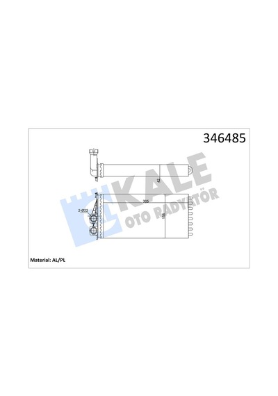 Kale 346485 Kalorifer Radyatörü - Peugeot 5008 2009- 2.0 Hdi / Bluehdi Dizel 6448t9