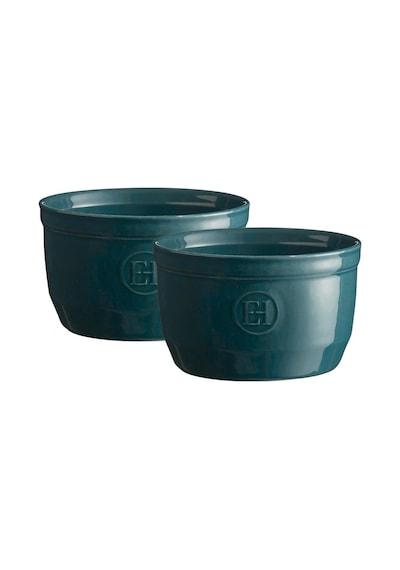 Emile Henry Fırın Kabı Ramekin No.10 Burgundy 2 Li Set Lacivert
