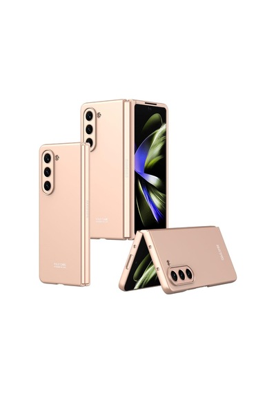 Samsung Galaxy Uyumlu Z Fold 5 Kılıf Sert Renkli Kıpta Kapak