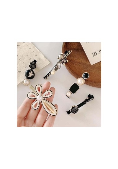 So-much Yeni Trend Moda Tedy 5'lı Büyük Klips Çıtçıt Pens Toka Seti-4 Siyah - 105659587 Siyah - 105659587 Siyah
