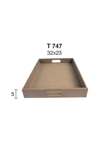 Ahşap Dikdörtgen Tepsi 32X23Cm T747