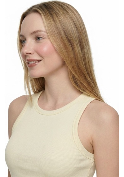 LOFT Crop Kadın Atlet Light Yellow