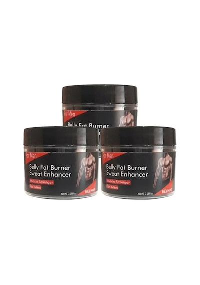 Süper Eelhoe Belly 3 Adet Adet Fatburner Sweat Enhancer Erkeklere Özel Kremi 100 Ml