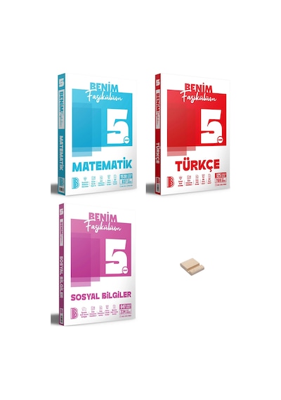 5. Sınıf Benim Fasikülüm Matematik Türkçe Ve Sosyal Bilgiler 3lü Set + Telefon Standı