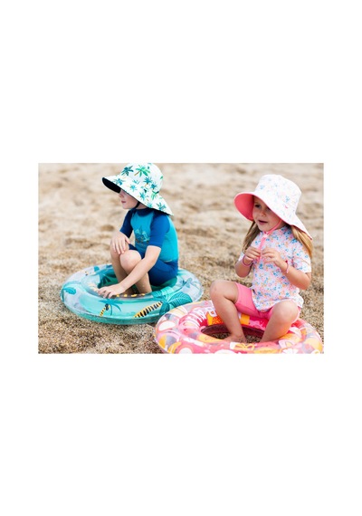 Decathlon Bebek Uv Korumalı Şapka - Pembe / Çiçek Baskılı Pembe