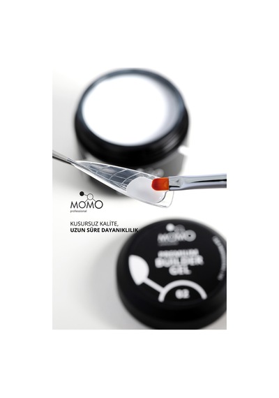 Momo Professional Premium Builder Gel Protez Tırnak Jeli No.02 Beyaz 35 gr