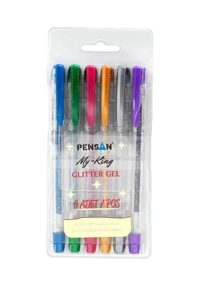 My-kıng Simli Jel Kalem 10lu Set - Pe02227jk00s10 Beyaz