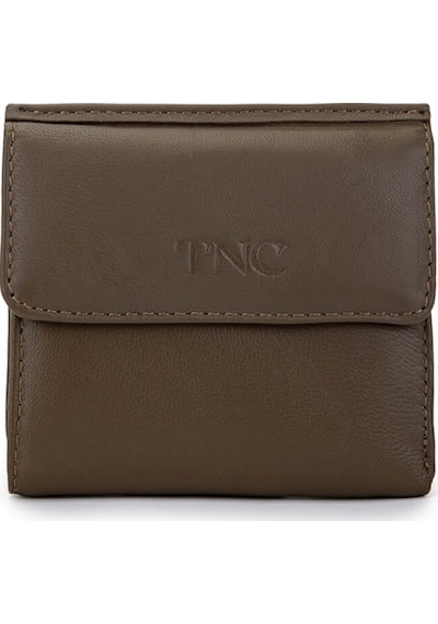 Tamer Tanca Unisex Hakiki Deri Bej Cüzdan 688 1415 Czdn Y25 Toprak Kahverengi
