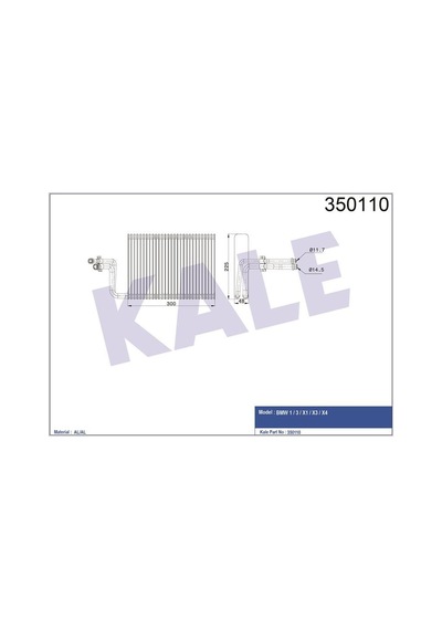 KALE 350110 EVAPORATÖR 1 3×1 X3×4