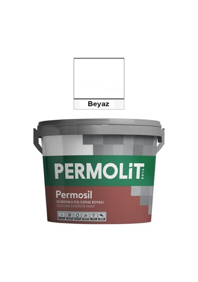 Permosil Silikonlu Dış Cephe Boyası Beyaz , Uzun Ömürlü Koruma, 3,5kg Beyaz 0.2 L