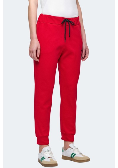 Slazenger Veteran 2 Li Set Kadın Cepli Eşofman Altı Gri - Kırmızı