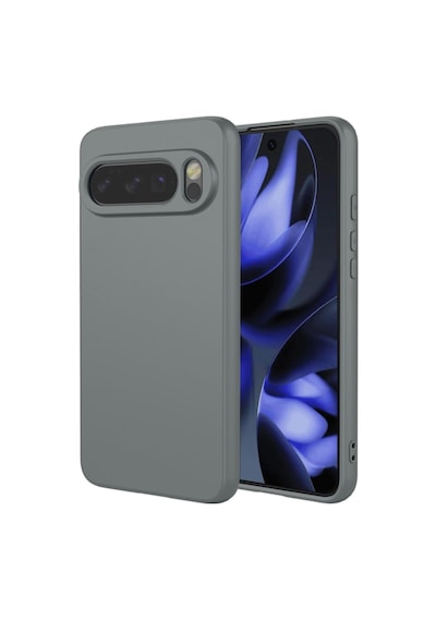 Caseonn Google Pixel 10 Pro Kılıf Kamera Korumalı Mikrofiber Astarlı Lansman Gri