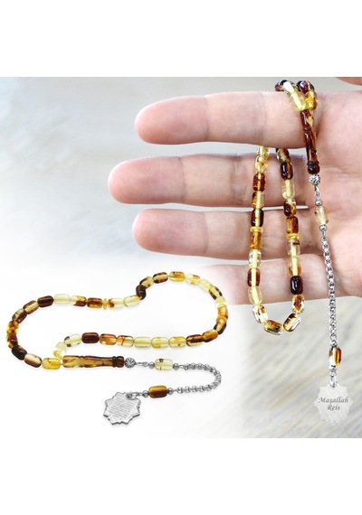 Tesbihane Ateş Kehribar Tesbih - Metal Püsküllü - Sarı Siyah Renk - Ayetel Kursi Uçlu İsme Özel Yazılı Çok Renkli Tesbihane Ateş Kehribar Tesbih - Metal Püsküllü - Sarı Siyah Renk - Ayetel Kursi Uçlu İsme Özel Yazılı Çok Renkli