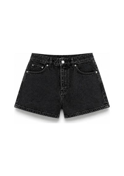 Açelyaokcu Premium Kaida Denim Mini Şort Siyah