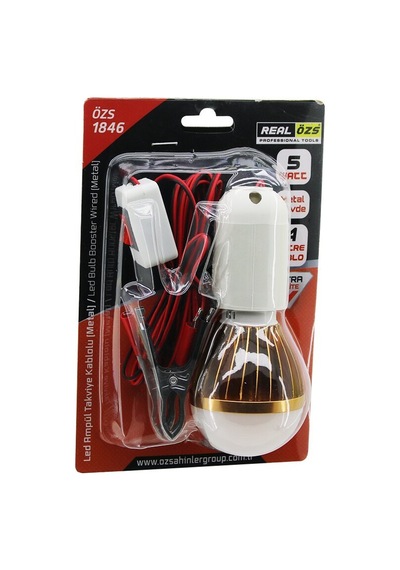Real Özs Özs-1846 5w Akü Takviye Kablolu 4mt Beyaz Seyyar Led Lamba Renkli Metal Gövde Diğer
