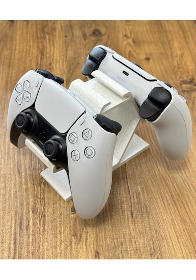Gamepad - Oyun Kolu Standı Ps5 Ps4 Xbox Pc Uyumlu Üstten Arttırılabilir Mermer Beyazı Mermer Beyazı