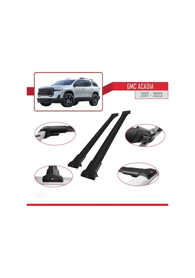 Gmc Acadia 2017-2023 Arası İle Uyumlu Fly Model Ara Atkı Tavan Ba