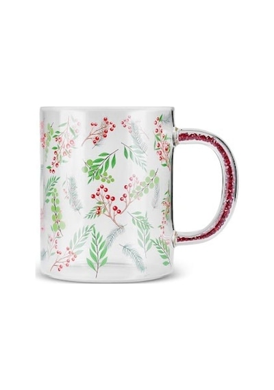 Karaca New Year Yılbaşı Taşlı Kulplu Borosilikat Kupa 400 Ml