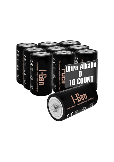 I-gen Lr20 Ultra Alkalin D Boy Pil 1.5v Büyük Boy Pil 10'lu Paket