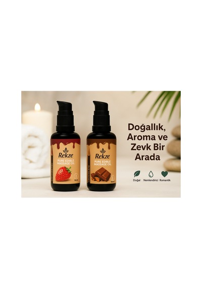 Rekze Aromaterapi Masaj Yağı 100 Ml Çikolata Ve Çilek Esanslı, Doğal Formül - 744675886