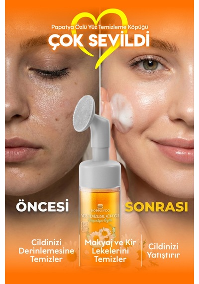 Doğal Papatya Özlü Yüz Temizleme Köpüğü 150 Ml 2li Set .