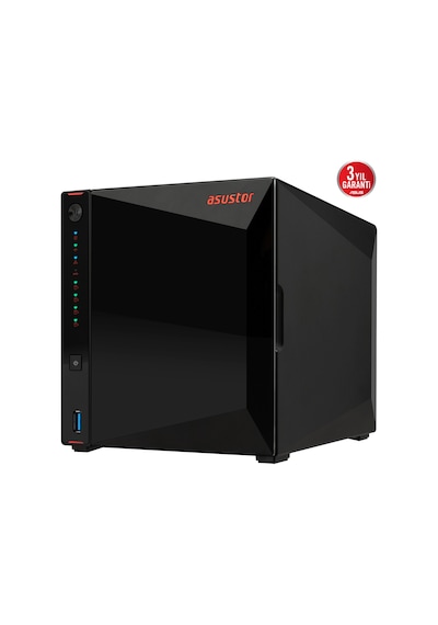 Asustor 4diskli Celeron N5105 Qc-8gb Ram-2-2.5gbe Nas Server As5404t 47911