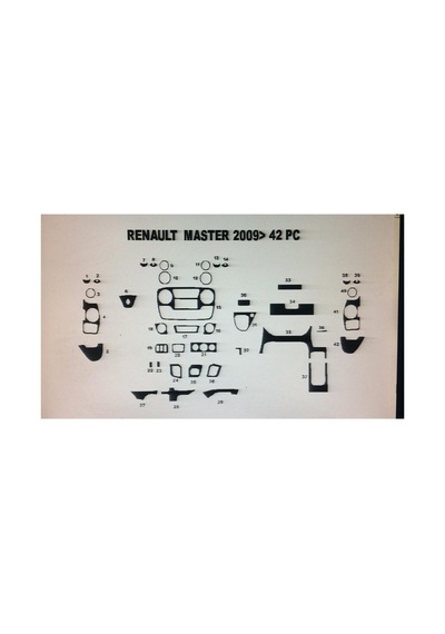 Renault Master 2009-2020 42 Parça Torpido Kaplama Renk Karbon