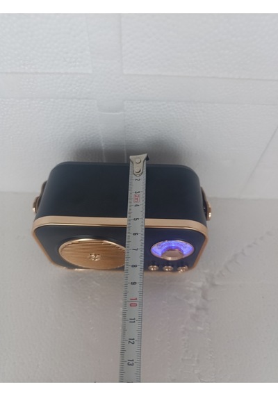Speaker Fm Radyo Bluetooth Hoparlör Mp3 Çalar Usb Tf Aux Ses Bombası Kablosouz Hoparlör - Siyah- Tek