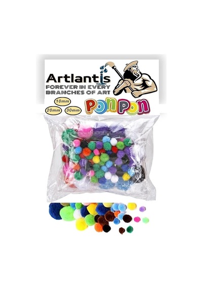 Ponpon 10 Mm 20 Mm 30 Mm 85 Li Set 1 Paket Karışık Renk Pon Pon 1 Cm 2 Cm 3 Cm Pompom Elişi Etkinliği Anasınıfı