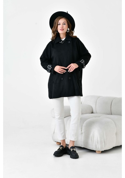 FTZ Women Ftz Kadın Kaşe Kaban Siyah 30948 Siyah