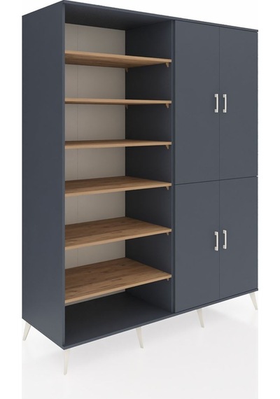 Kronos Gardrop 8 Raflı 4 Kapaklı 2 Askılı 176x59x221 Antrasit-antrasit/çam Antrasit/çam Kronos Gardrop 8 Raflı 4 Kapaklı 2 Askılı 176x59x221 Antrasit-antrasit/çam Antrasit/çam