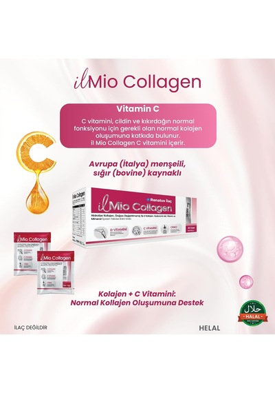İl Mio Collagen Hidrolize Kolajen, Doğası Değiştirilmemiş Tip Iı Kolajen