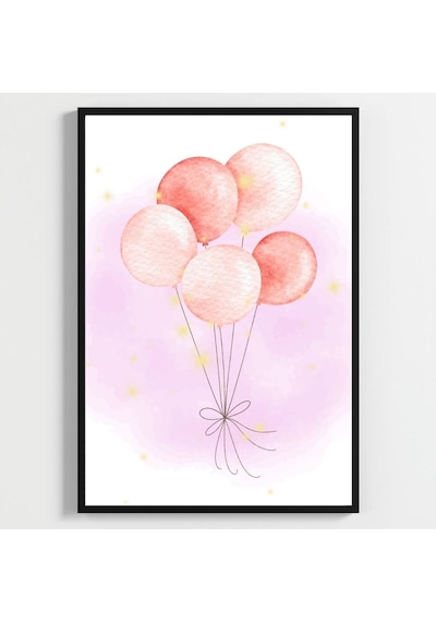 Besay Küçük Prenses Kız Bebek Odası Duvar Dekorasyonu Pembe Taç Ve Fiyonk Temalı Çocuk Posteri 3'lü Set A4 Çerçevesiz