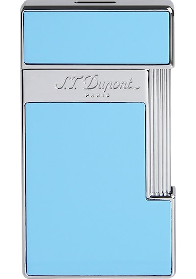 S.t. Dupont Slimmy Sky Blue Lacquer And Chrome Çakmak 28007 Mavi