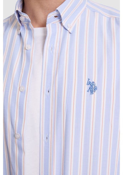 U.S. Polo Assn. U.s. Polo Assn. Erkek Mavi Gömlek Desenli 50324674-vr036