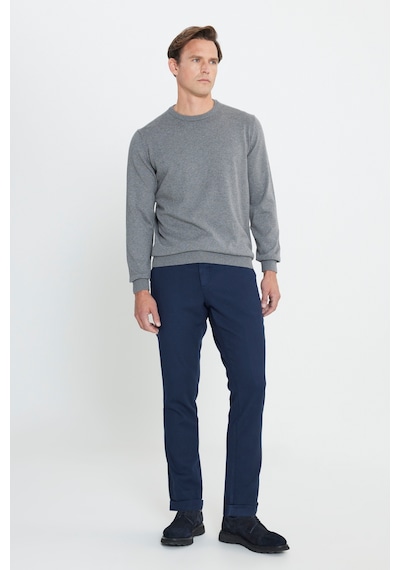 Ac&Co / Altınyıldız Classics Erkek Lacı Slim Fit Dar Kesim Beli Bağlamalı Esnek Pantolon Lacı Lacivert Ac&Co / Altınyıldız Classics Erkek Lacı Slim Fit Dar Kesim Beli Bağlamalı Esnek Pantolon Lacı Lacivert
