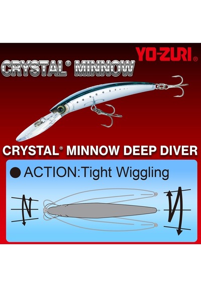 Yo-zuri Crystal Minnow Deep Diver Floating Sahte Balığı Hcr 130 Mm