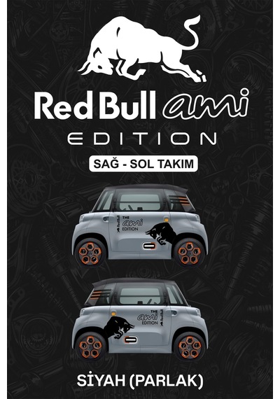 Red Bull Ami Edıtıon Sticker - Yan Gövde Kaplama Seti Siyah Parlak - 864812030