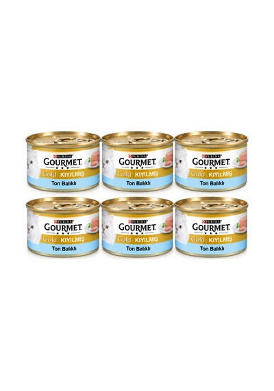 Gourmet Gold Kıyılmış Ton Balıklı Yetişkin Kedi Yaş Mama 6x85g