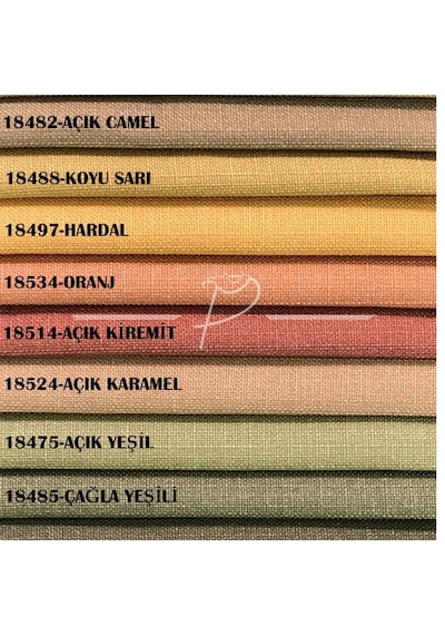 Keten Fon Katlamalı Perde 1. Kalite Natural Keten/Krem Renk Krem