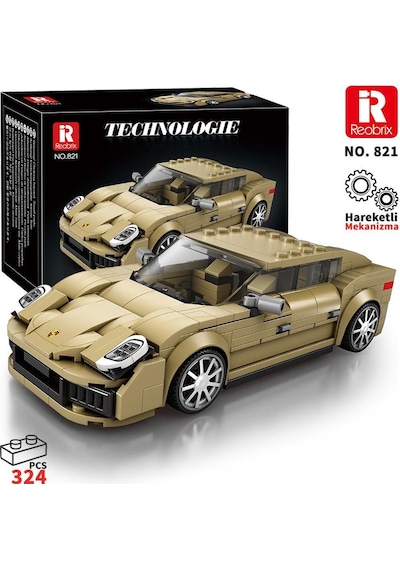 Reobrix Creator 821 Porsche Panamera Spor Araba Yaratıcı Yapı Blok Seti Building Blocks - 324 Parça