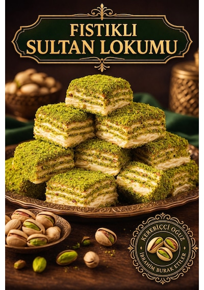 Ibrahim Burak Etiler Kerebicci Oğuz Fistikli Sultan Lokum 1 Kg