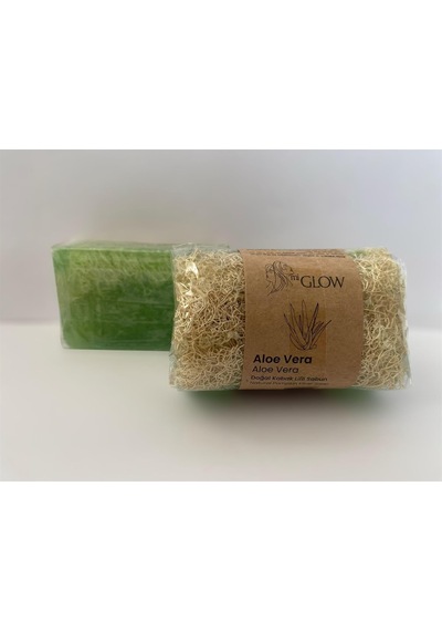 Miglow Doğal Kabak Lifli Aloe Vera Sabunu, Masaj Etkili, Bitkisel Özler İçeren, 120gr