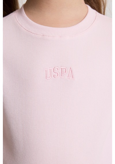U.S. Polo Assn. Kız Çocuk Açık Pembe Tişört Basic 50325626-vr078 Acık Pembe