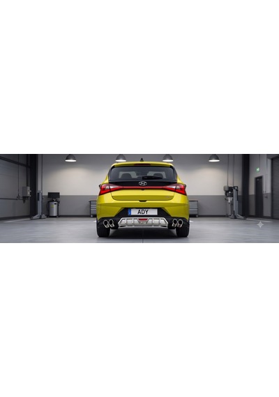Yeni Hyundai İ20 Bc3 Kasa 2020+ Çift Çıkış Krom Egzozlu Arka Difüzör