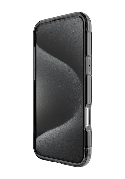 Apple Uyumlu iPhone 16 Kılıf Magsafe Raptic Air Serisi Airbag Tasarımlı Metal Köşelikli Şeffaf Kapak Siyah Siyah